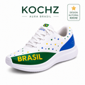 Tênis Feminino Casual KOCHZ Aura Brasil | Design Autoral Exclusivo | Confortável, Leve e Estiloso | Palmilha Rosa Exclusiva
