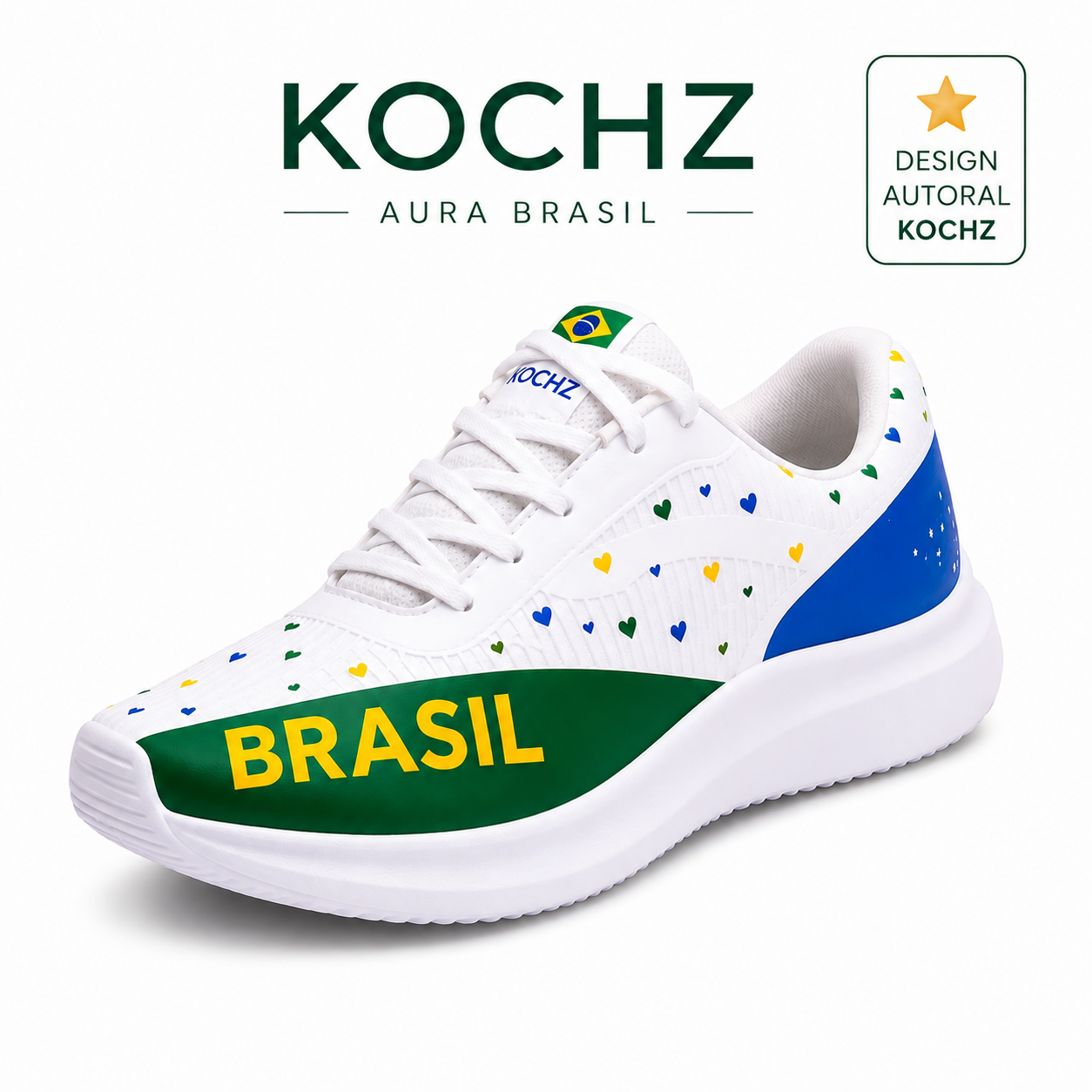 Tênis Feminino Aura Brasil KOCHZ | Design Exclusivo | Edição Especial