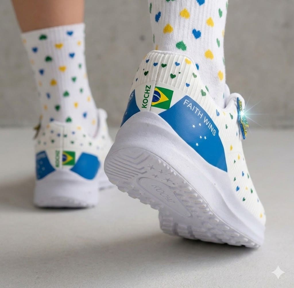 Tênis Feminino Aura Brasil KOCHZ Stars Design Exclusivo