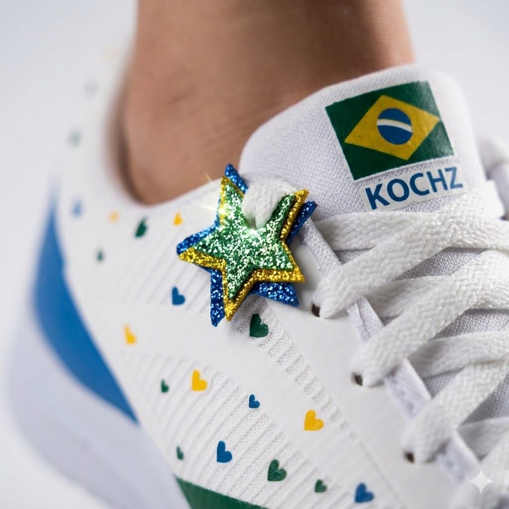 Tênis Feminino Aura Brasil KOCHZ Stars Design Exclusivo